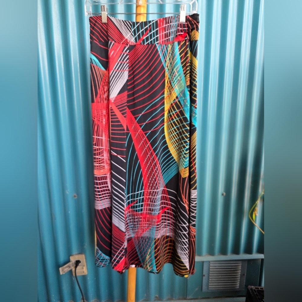 Tribal Red and Black Geometric Skirt